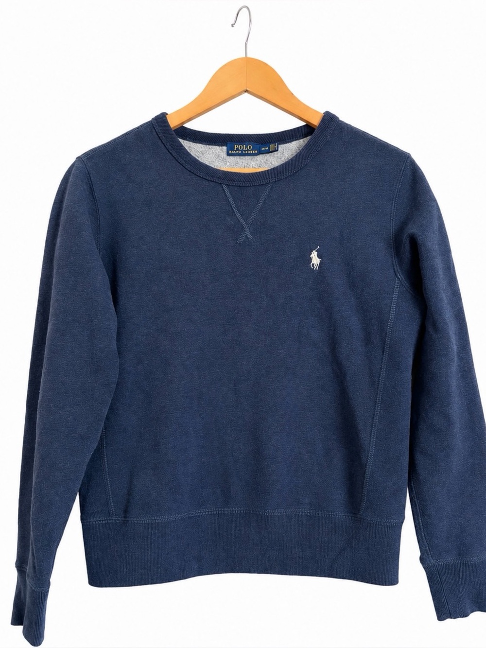 Polo Ralph Lauren Womens Blue Crewneck Sweatshirt Y2K Old Money Preppy Medium - Picture 2 of 10